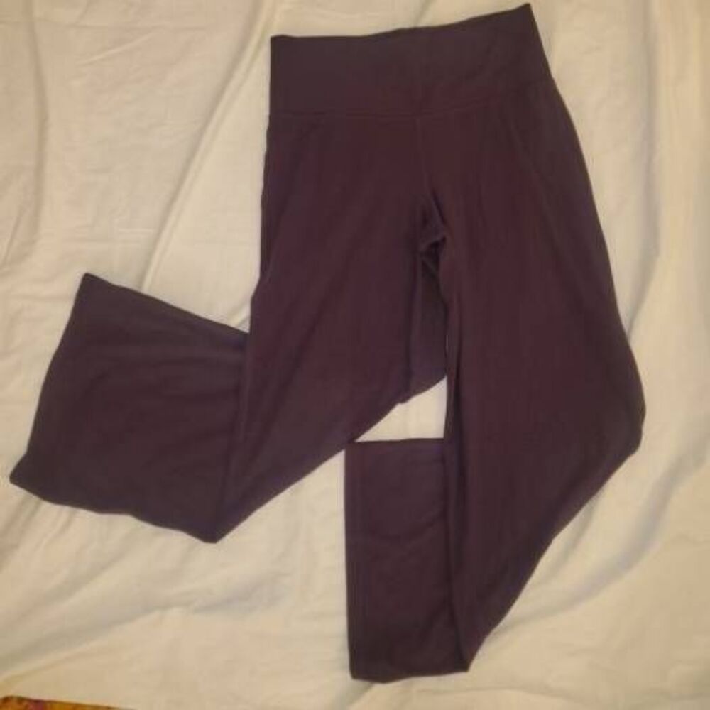 Athleta Elation Wide Leg Dark Purple Stretch Yoga Pants Size 1X - Picture 2 of 14